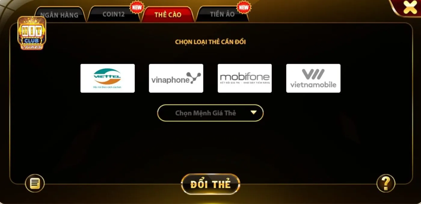 Hướng dẫn rút tiền qua thẻ cào Hitclub